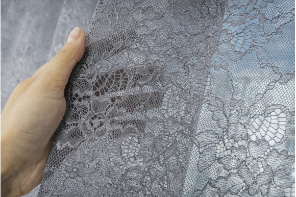 Тюль гипюр Shade TGJ-9215 серый