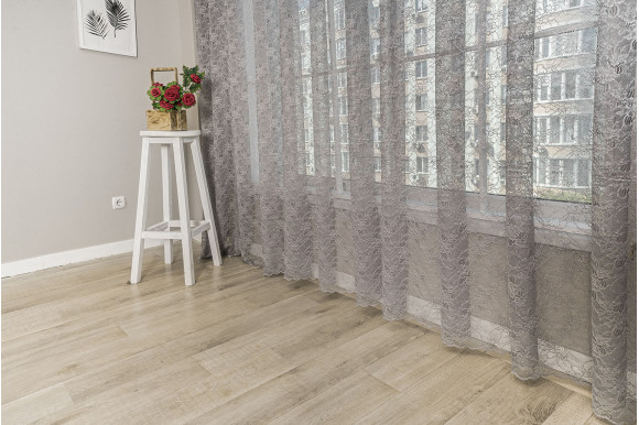 Тюль гипюр Shade TGJ-9215 серый