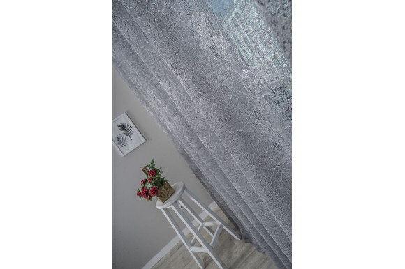 Тюль гипюр Shade TGJ-9215 серый