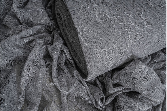 Тюль гипюр Shade TGJ-9215 серый