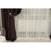 Готовий тюль жаккард Champagne GT-9220 2,90м/4,50м