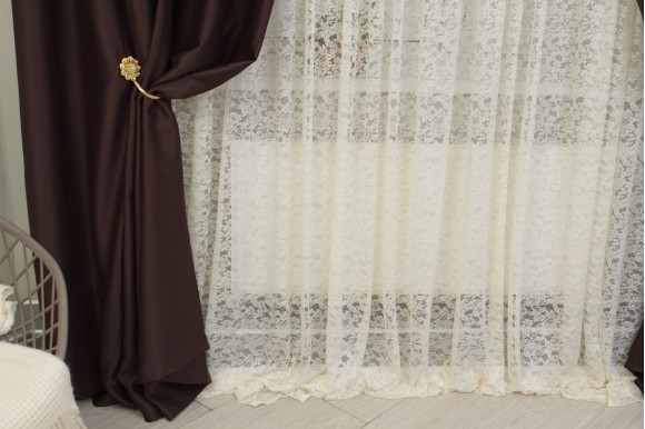 Готовый тюль жаккард Champagne GT-9220 2,90м/4,50м