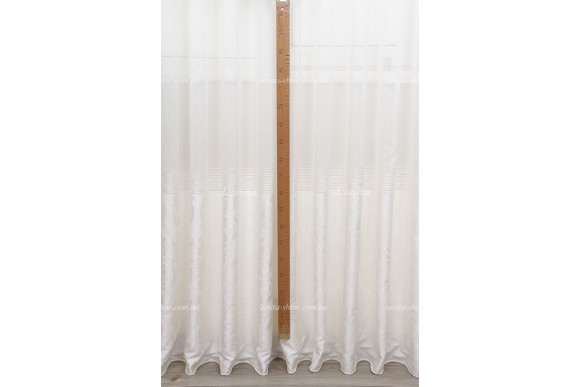 Готовый тюль лен-жаккард Paloma молочный 2,50м/5,50м