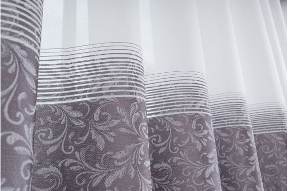 Тюль льон-жаккард Cindy TLG-9234 сірий