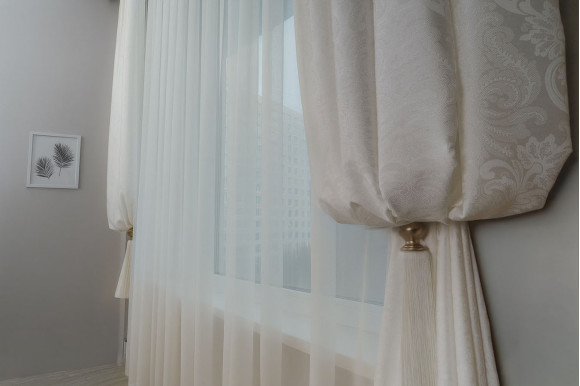 Тюль жакард щільний Bugatti TGP-9239 молочний Тюль жакард щільний Bugatti TGP-9239 молочний