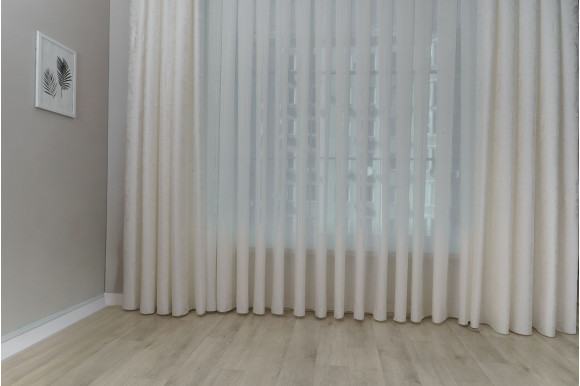 Тюль жакард щільний Bugatti TGP-9239 молочний Тюль жакард щільний Bugatti TGP-9239 молочний