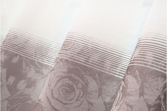 Тюль лен-жаккард Cindy TLG-9243 капучино