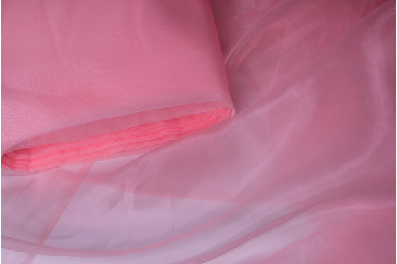 Тюль органза TOO-9252 рожева Тюль органза TOO-9252 рожева