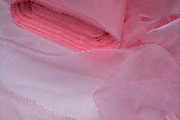 Тюль органза TOO-9252 рожева Тюль органза TOO-9252 рожева