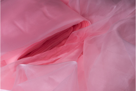Тюль органза TOO-9252 рожева Тюль органза TOO-9252 рожева