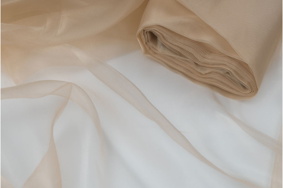 Тюль органза TOO-9253 бежевая Тюль органза TOO-9253 бежевая