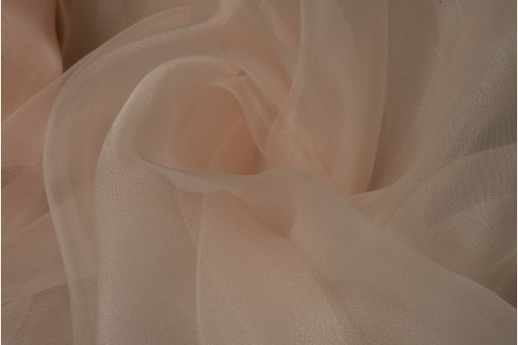 Тюль органза TOO-9256 пудрова