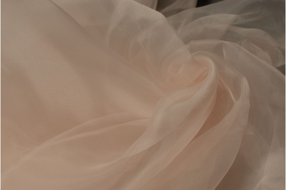 Тюль органза TOO-9256 пудрова Тюль органза TOO-9256 пудрова