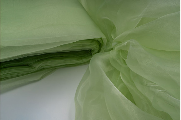 Тюль органза TOO-9257 салатова