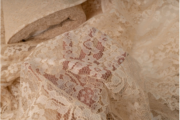 Тюль гипюр Bondi TGP-9278 персиковый