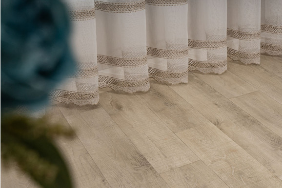 Тюль бамбук с вышивкой Wella TBV-9301 бежевый