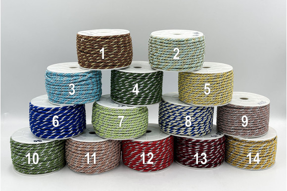 Шнур декоративный SHD-9307 с люрексом 3 мм