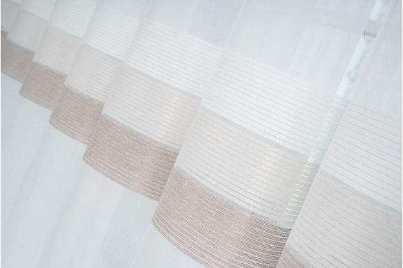 Тюль бамбук смужки Avant TBS-9323 бежевий