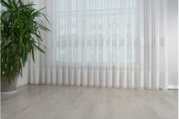 Тюль бамбук смужки Avant TBS-9324 білий Тюль бамбук смужки Avant TBS-9324 білий