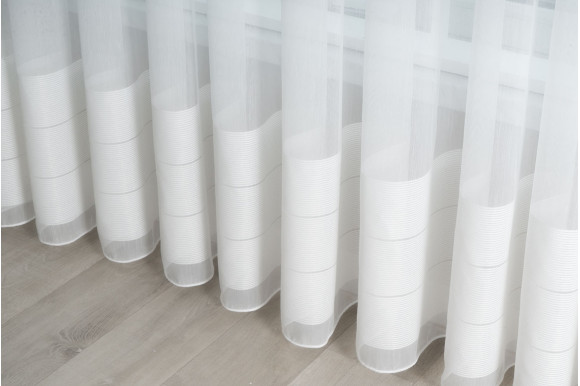 Тюль бамбук смужки Avant TBS-9324 білий