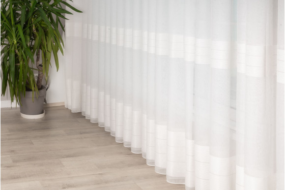 Тюль бамбук смужки Avant TBS-9325 молочний Тюль бамбук смужки Avant TBS-9325 молочний