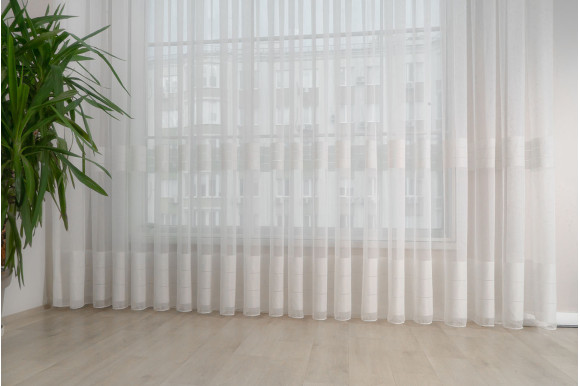 Тюль бамбук смужки Avant TBS-9325 молочний Тюль бамбук смужки Avant TBS-9325 молочний