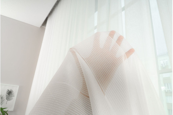 Тюль бамбук смужки Avant TBS-9325 молочний Тюль бамбук смужки Avant TBS-9325 молочний