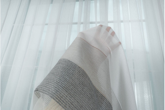 Тюль бамбук смужки Avant TBS-9326 сірий