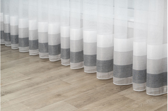 Тюль бамбук смужки Avant TBS-9326 сірий