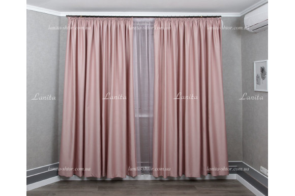 Шторы блэкаут Matteo FT-9331 пастельно-розовый