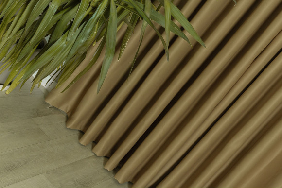 Шторы блэкаут Matteo FT-9341 бежево-золотой