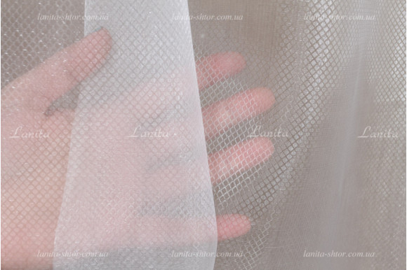 Тюль рогожка молочная отрез 4,5 метра