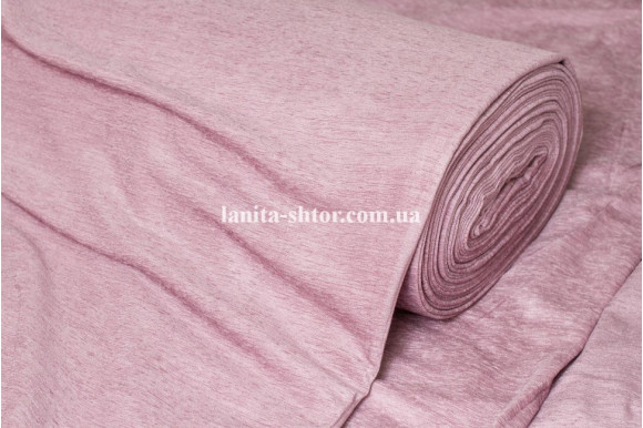 Шторы шенилл сиренево-розовые М12-5 отрез 2,95 метра