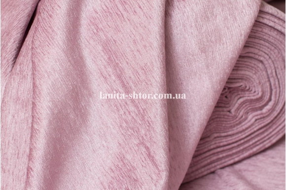 Шторы шенилл сиренево-розовые М12-5 отрез 2,95 метра