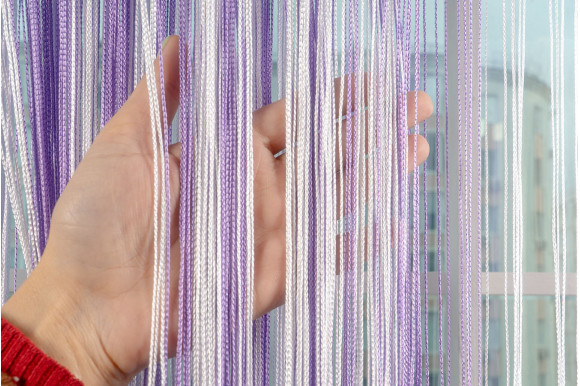 Шторы нити радуга двухцветные SNV-9364