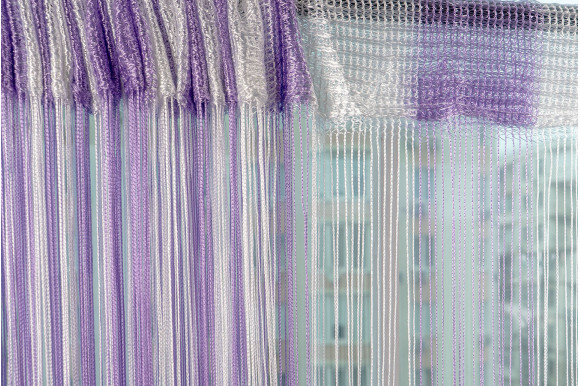 Шторы нити радуга двухцветные SNV-9364