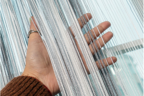 Штори нитки веселка триколірні SNV-9365