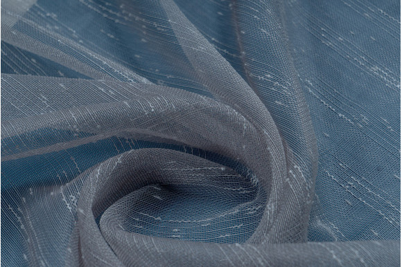 Тюль микросетка лен Baska TSL-9376 серый