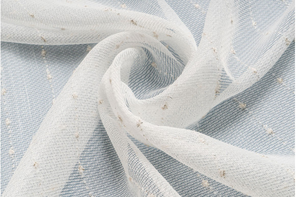 Тюль лён сетка Demax TSL-9378 молочный с люрексом