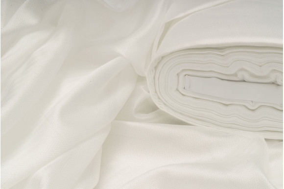 Тюль зигзаг Cerruti TLY-9396 молочний