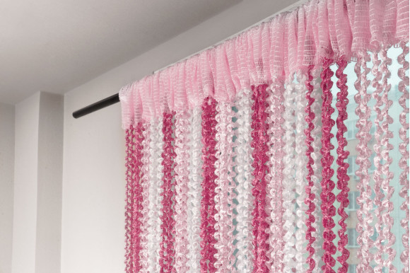 Штори-нитки веселка спіраль з люрексом SNC-9398