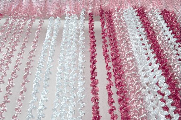 Штори-нитки веселка спіраль з люрексом SNC-9398