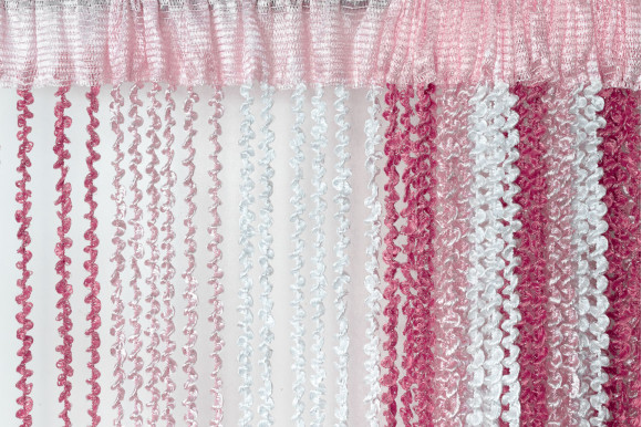 Штори-нитки веселка спіраль з люрексом SNC-9398