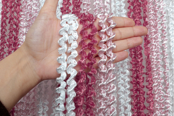 Штори-нитки веселка спіраль з люрексом SNC-9398