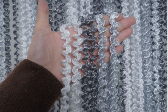 Штори-нитки веселка спіраль з люрексом SNC-9400