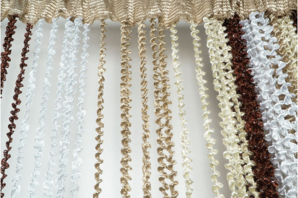 Штори-нитки веселка спіраль з люрексом SNC-9401