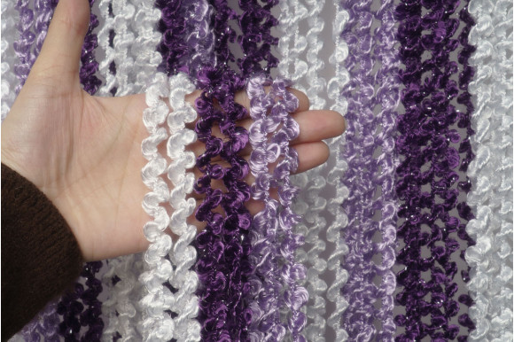 Штори-нитки веселка спіраль з люрексом SNC-9402 Штори-нитки веселка спіраль з люрексом SNC-9402