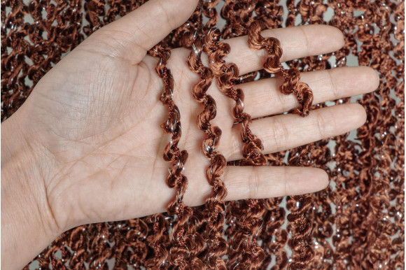 Штори-нитки спіраль з люрексом SNC-9404