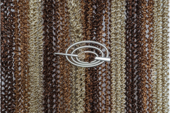 Штори-нитки веселка спіраль з люрексом SNC-9405