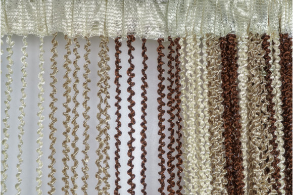 Штори-нитки веселка спіраль з люрексом SNC-9406